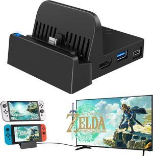 Switch TV Dock Station for Nintendo Switch Switch Dock 4K/1080P  HDMI-compatible TV Adapter, Supported Phone/Tablet with USB 3.0 Port Type-C  Charging