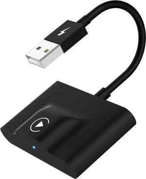 CarPlay Wireless Adapter for Factory Wired CarPlay 2023 Upgrade Plug & Play Dongle Converts Wired to Wireless for Cars from 2015 & iPhone iOS 10+