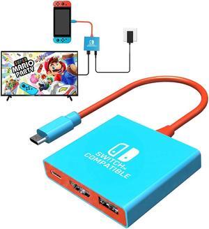 Switch Dock for Nintendo Switch Docking Station, Portable Switch TV Adapter Support 4K/60HZ Switch TV Dock Mode Compatible Steam Deck/Nintendo Switch OLED, Switch Travel Dock with HDMI2.0 USB3.0 Port