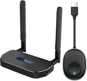 Wireless HDMI Transmitter and Receiver 4K Kit, Full HD 4K Wireless Presentation Equipment HDMI Adapter, Plug and Play Streaming Media. Laptop, Dongle, PC, Smart Phone to HDTV/Projector 165FT/50M