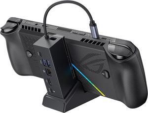 ROG Ally X/ROG Ally/Steam Deck/Legion Go Compatible Docking Station with HDMI 4K@120Hz 6-in-1 ROG Ally X Docking Station with HDMI 4K@120Hz, Gigabit Ethernet, Dual USB-A and USB-C 3.2 Gen 1,100W PD Ch