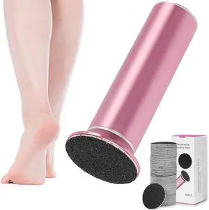 Electric foot file to remove foot calluses remover with 60 replaceable sandpaper discs, unisex foot grinding foot tool