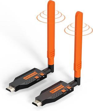 Wireless HDMI Transmitter and Receiver, Long Distance 150M/450Ft, 1080P HD Streaming, Plug and Play HDMI Extender for TV, Projector, Laptop, Game Consoles, Perfect for Home, Office, Classroom Use