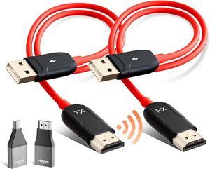 Wireless HDMI Transmitter and Receiver 50M/165FT, Wireless HDMI Extender, 2.4G/5G Plug and Play Portable HDMI Wireless for Streaming Video and Audio from Laptop/TV Box to Monitor
