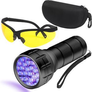 Air Conditioning Leak Detector Tool, Air Conditioning Leak Detector Kit, UV Lamp for AC UV Dye Leak Detection, Oil Dye Leak Detector with Protective Eyewear