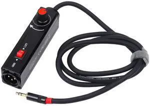 Pro101A AUX to XLR Isolation Box with Volume Control and Ground Lift Switch Built-in Power Cord Length 3.3 ft. with Removable 3.5 mm Aux Gold Coated Plug (Pro 101A Aux-XLR)
