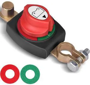 Battery Disconnect Switch, RV Marine ATV 12V 48V, Battery Switch for Easier Installation, Marine Fully Waterproof (Switch Top Post)