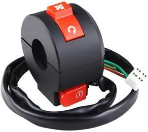 Handlebar mounted motorcycle switch start termination switch 7/8 22mm 4 wire aftermarket replacement parts for 110cc 125cc Taotao ATVs quad bike pit bike.