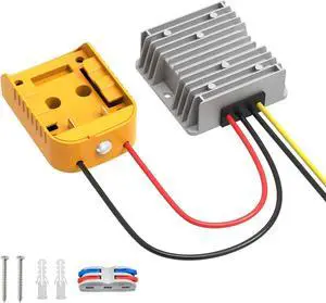 DC 20V to 12V Step-Down Converter with Switch Compatible Dewalt 20V Battery,Over Discharge Protection,DC12V 20A 240W Buck Converter Voltage Regulator for Golf Cart RC Car Truck DIY