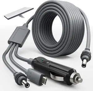 32.8ft Mini 3-in-1 DC Power Cord, 100W+ USB C 12-24V Cigarette Lighter Plug and DC Male Power Cord for Mini, Plug and Play Mini Accessories 10M