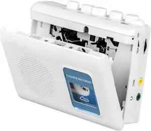 Portable cassette player Walkman with built-in speaker, microphone, headphone jack-, 4.57 x 3.54 x 1.38 inches