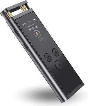 Digital Voice Recorder with Voice Activated Recording and Playback, 3072kbps Audio Recorder, Aluminum Body with 64GB Storage for Lecture, Conference