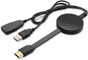4K Wireless Display Adapter Airplay Miracast TV Receiver, WiFi Display Receiver Wireless HDMI Receiver TV Receiver Screen Mirroring Adapter for iOS/Android/Display/Projector