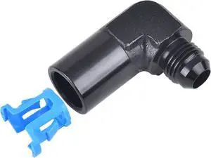 6AN Male to 3/8" SAE Quick Disconnect Female 90 Degree Push-On EFI Fuel Rail Kit