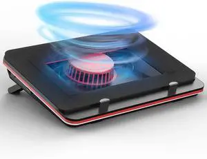 Powerful Turbo Fan (4200 RPM) Laptop Cooling Pad with Infinite Variable Speed, Sealing Foam for Fast Cooling of Gaming Laptops, Dust Filter for Laptop Protection, 13-17.3-inch Laptop Cooler