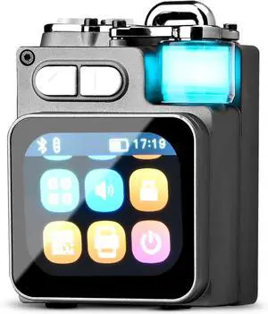 Mini Bluetooth Speaker, Smart Wireless Portable Speaker with Touch Screen, Loud HD Sound, LED Light, BT5.4, All-in-One Compact Audio for Home/Outdoor/Travel/Shower/Party/Beach/Camping/Hiking/Cycling