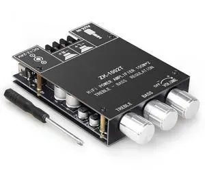 ZK-1002T 100W+100W Power Amplifier Board, TPA3116D2 Chip with Bluetooth and AUX Inputs, 2.0 Channel Audio Power Amplifier (ZK-1002T)