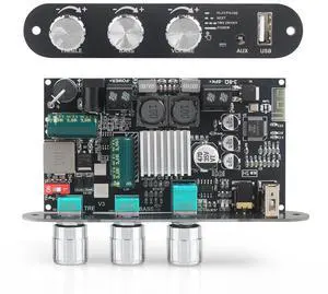 ZK-1001U Mono Amplifier Board with TWS, 100W Power Output, Car Amplifier Wide Voltage Input 9-24V, Support USB/AUX/Bluetooth, Black