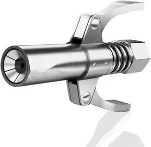 Grease Gun Coupler Grease Gun Tip Grease Coupler, Dual Handle, Quick Lock Release, High Pressure 10,000 PSI, 6 Thick Jaw Grease Coupler, Compatible with all 1/8" NPT Grease Guns