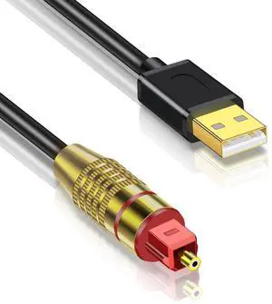 USB A to TOSLINK Optical Audio Adapter, Unidirectional USB Type A to SPDIF Digitizer Compatible with Windows/Laptop PCs only, (not for use with TVs or other devices)