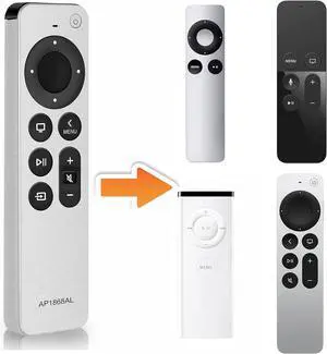 New Universal Remote for all Apple TV Remotes, Replacement Compatible with Apple TV 4K/1st Gen 2 3 4/HD A2169 A1842 A1625 A1427 A1469 A1378 A1218 with TV Controls New Universal Remote for all Apple TV Remotes, Replacement Compatible with Apple TV 4K/1st Gen 2 3 4/HD A2169 A1842 A1625 A1427 A1469 A1378 A1218 with TV Controls