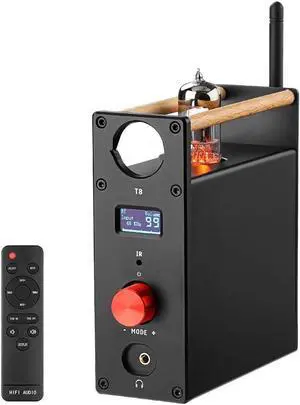 T8 6N3 Digital Tube Preamplifier Bluetooth 5.0 Hi-Fi Headphone Preamp Decoder PC-USB DAC APTX For Home Wireless Receivers Audio Stereo Amplifier + Remote Control