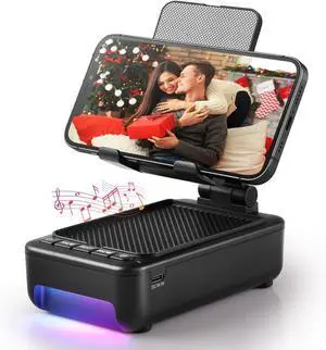 Men's gift, a mobile phone stand with Bluetooth speaker and LED color-changing light, exclusive gift for women, for dad and husband, cool tech wireless speaker, men's birthday gift, ideal gift Men's gift, a mobile phone stand with Bluetooth speaker and LED color-changing light, exclusive gift for women, for dad and husband, cool tech wireless speaker, men's birthday gift, ideal gift