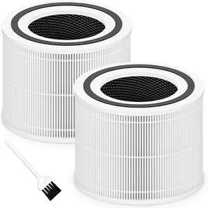 LEVOIT Core 300 Replacement Filter for Core 300, Core 300S, Core 300-P, and Core 300S-P Home and Bedroom Air Purifiers; 3-in-1 High-Efficiency Activated Carbon Filter; Part # Core 300-RF; 2-Pack; Whit LEVOIT Core 300 Replacement Filter for Core 300, Core 300S, Core 300-P, and Core 300S-P Home and Bedroom Air Purifiers; 3-in-1 High-Efficiency Activated Carbon Filter; Part # Core 300-RF; 2-Pack; Whit