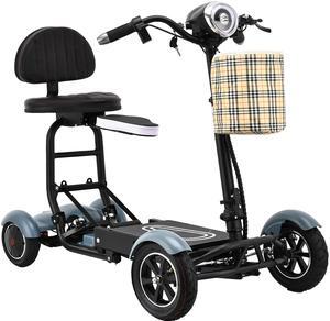 Bangeran Mobility Scooter, 4 Wheel Easy Travel, Up to 12 Miles - Matte Sky Blue