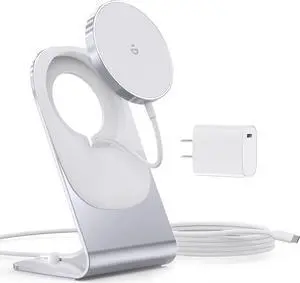 Magnetic Wireless Charger for iPhone 13/12 - Mag Charger + 20W USB C Power Adapter, Convertible Fast Wireless Charging Stand/Pad with 5ft USB-C Cable for iPhone 13/12 Pro Max Mini,Mag-Safe Charger Magnetic Wireless Charger for iPhone 13/12 - Mag Charger + 20W USB C Power Adapter, Convertible Fast Wireless Charging Stand/Pad with 5ft USB-C Cable for iPhone 13/12 Pro Max Mini,Mag-Safe Charger