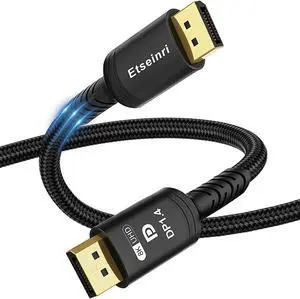 Certified 8K Displayport Cable 1.4, DisplayPort to DisplayPort Cable 2M (8K@60Hz, 4K@240Hz, 2K@144Hz) Ultra High Speed DP 1.4 Cable Lead for G-Sync FreeSync HDR for Gaming Monitor PC Laptop TV Certified 8K Displayport Cable 1.4, DisplayPort to DisplayPort Cable 2M (8K@60Hz, 4K@240Hz, 2K@144Hz) Ultra High Speed DP 1.4 Cable Lead for G-Sync FreeSync HDR for Gaming Monitor PC Laptop TV