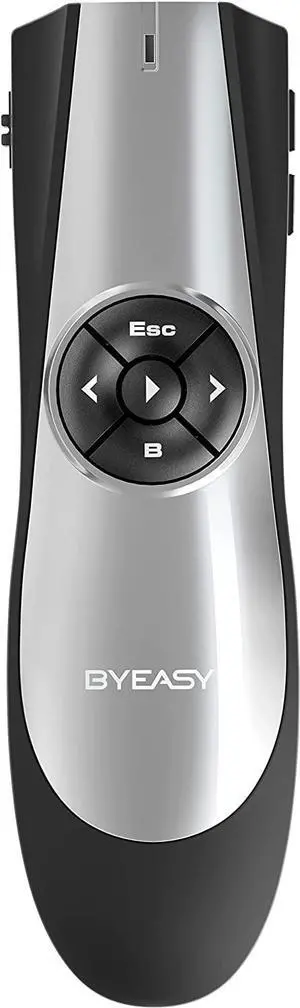 Wireless Presenter,RF 2.4GHz Presentation Clicker Remote 100 FT, USB PowerPoint PPT Clicker, Volume Control for Google Slides- Black Wireless Presenter,RF 2.4GHz Presentation Clicker Remote 100 FT, USB PowerPoint PPT Clicker, Volume Control for Google Slides- Black