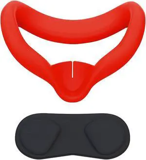VR Face Cover and Lens Cover Compatible with Meta/Oculus Quest 2, Sweatproof Silicone Face Pad Mask & Face Cushion for Oculus Quest 2 VR Headset, Washable Lightproof Anti-Leakage VR Face Cover and Lens Cover Compatible with Meta/Oculus Quest 2, Sweatproof Silicone Face Pad Mask & Face Cushion for Oculus Quest 2 VR Headset, Washable Lightproof Anti-Leakage