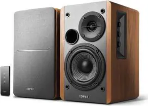 R1280T Powered Bookshelf Speakers - 2.0 Stereo Active Near Field Monitors - Studio Monitor Speaker - Wooden Enclosure - 42 Watts RMS R1280T Powered Bookshelf Speakers - 2.0 Stereo Active Near Field Monitors - Studio Monitor Speaker - Wooden Enclosure - 42 Watts RMS