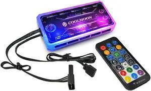 RGB Fan Controller 12cm Remote Control Computer Case 12V PC Cooling Chassis Fan Computer Water Cooling System Waterblock