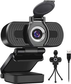 1080P Webcam for PC, Full HD Computer Camera with Privacy Cover ,Web Camera with Tripod,USB Web Cam with Microphone, Streaming Camera for Skype, Zoom,Teleconference