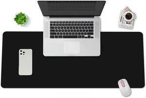 Non-Slip Desk Pad,Mouse Pad,Waterproof PVC Leather Desk Table Protector,Ultra Thin Large Desk Blotter, Easy Clean Laptop Desk Writing Mat for Office Work/Home/Decor(Pink, Blue, Black23.6" x 13.7")