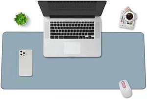 Non-Slip Desk Pad,Mouse Pad,Waterproof PVC Leather Desk Table Protector,Ultra Thin Large Desk Blotter, Easy Clean Laptop Desk Writing Mat for Office Work/Home/Decor(Pink, Blue, Black23.6" x 13.7")