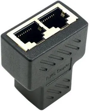 Network Rj45 Cable Port Network Cable Splitter Extender Plug Adapter Connector (8 Core) Split Into Two Splitter
