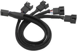 Computer Motherboard 4-pin 1-to-4 Extension Cable,Fan PWM Temperature Control Extension Cable