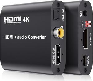 HDMI 1.4 Audio Extractor Splitter with Toslink/Coaxial Audio Out,  4K/30Hz HDMI to Toslink SPDIF Coaxial Audio Converter Adapter HDMI to HDMI+Digital Audio