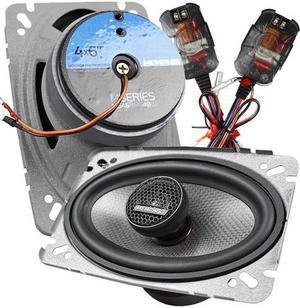 Memphis Audio 4x6" Coaxial Speakers with In Line Crossovers 80W Max Power MS46