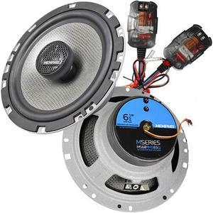 6.5" Convertible Coaxial Alloy Tweeters Crossover Speakers Memphis Audio MS60