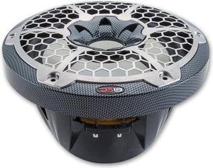 DS18 10" Marine Grade Subwoofer 600W Boat RGB LED Lights Carbon Fiber CF10SUB