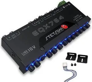 Stetsom EQX764 7 Band Graphic Equalizer Car Audio 4 Input 6 Output Channels EQ