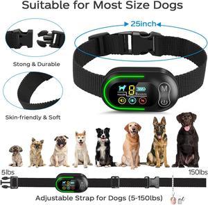 Dog Bark Collar, Rechargeable Smart Barking Collar, Anti Bark Training Collar with 5 Adjustable Sensitivity Beep Vibration Shock, Bark Shock Collar for Large Medium Small Dogs