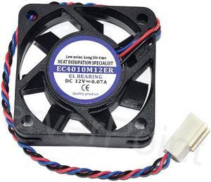 Genuine For EC4010M12ER DC 12V 0.07A 3 Lines Square Cooling Fan