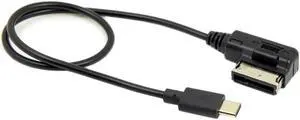 NGFF 30cm Media In AMI MDI USB-C USB 3.1 Type C Charge Adapter Cable For Car VW AUDI 2014 A4 A6 Q5 Q7