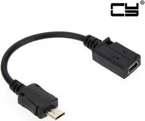 Micro USB 5pin Male to Mini USB 5pin Female Data Charger Cable Converter for Motorola HTC Nokia Black