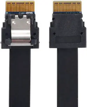 PCI-E Slimline SAS 4.0 SFF-8654 4i 38pin Host to SFF-8654 Slim SAS Target Cable 40cm